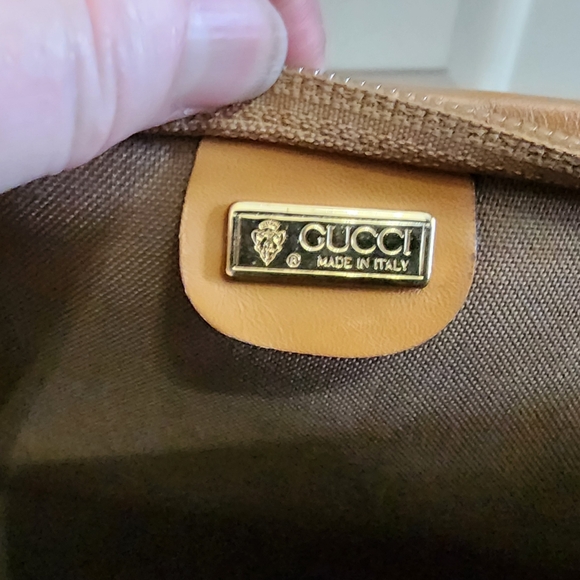 Gucci GG Plus Canvas Web Tote Bag with Leather Trim - Picture 8 of 12